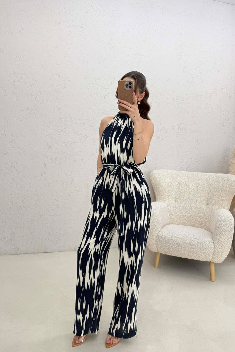 SIMPLE SLEEVELESS WOMEN JUMPSUIT BLUE/BLU - 2