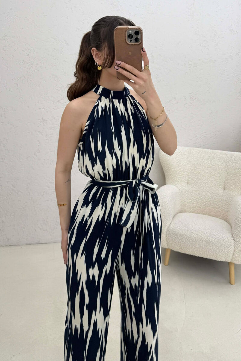 SIMPLE SLEEVELESS WOMEN JUMPSUIT BLUE/BLU - 3
