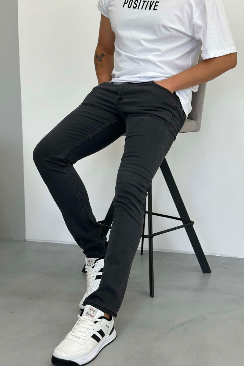 SIMPLE SLIM FIT MEN JEANS DARK GREY/GEE - 1