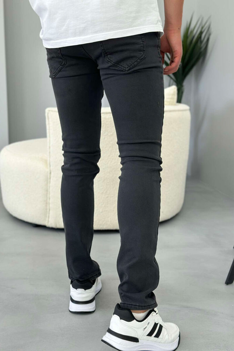 SIMPLE SLIM FIT MEN JEANS DARK GREY/GEE - 4