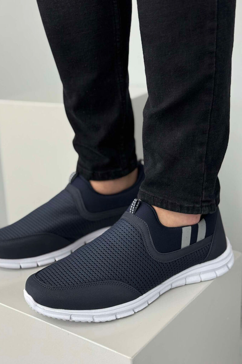 SIMPLE SLIP ON LIGHT MEN SNEAKERS BLUE-WHITE/BLBA - 3