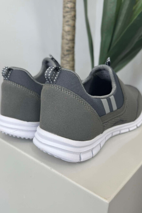 SIMPLE SLIP ON LIGHT MEN SNEAKERS DARK GREY/GEE - 3