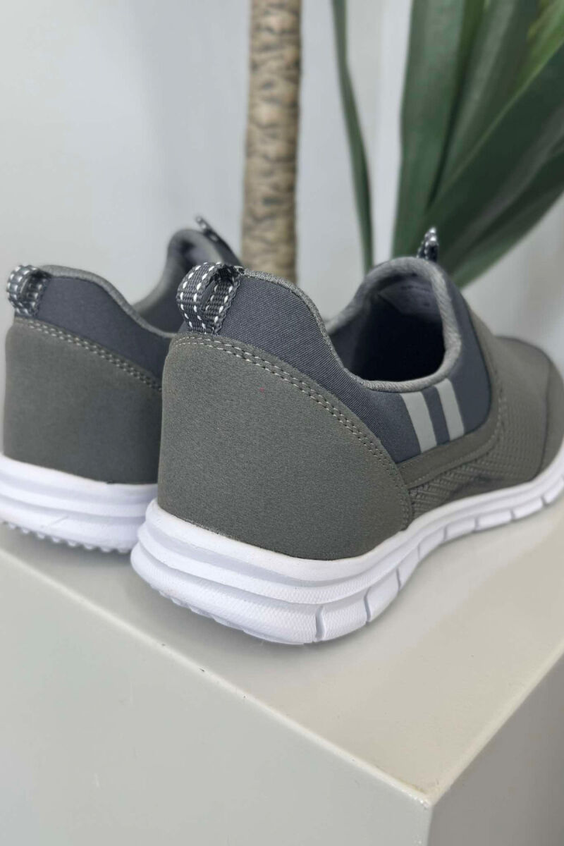 SIMPLE SLIP ON LIGHT MEN SNEAKERS DARK GREY/GEE - 3