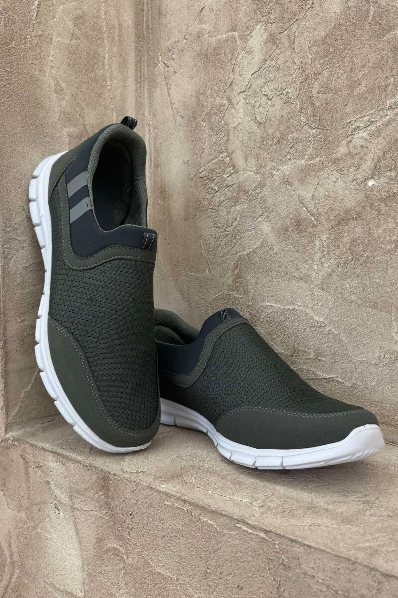 SIMPLE SLIP ON LIGHT MEN SNEAKERS GREEN/JESHILE - 2