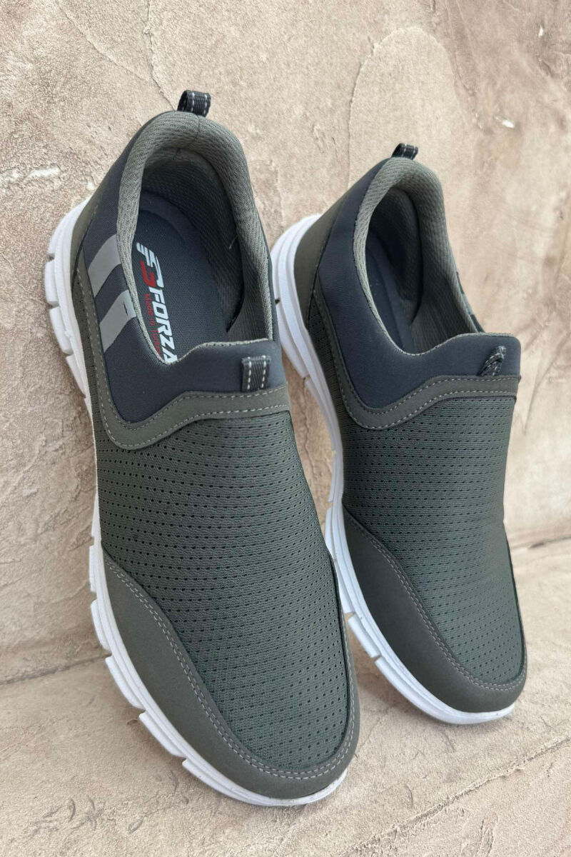 SIMPLE SLIP ON LIGHT MEN SNEAKERS GREEN/JESHILE - 4