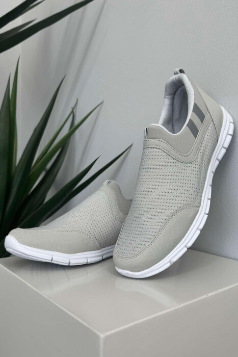 SIMPLE SLIP ON LIGHT MEN SNEAKERS LIGHT GREY/GZ 