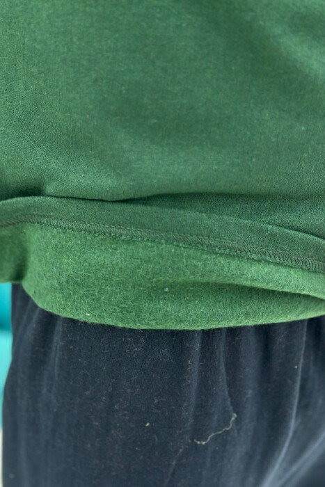 SIMPLE SMALL LOGO SWEATSHIRT+SWEATPANTS MEN PYJAMAS GREEN/JESHILE - 5