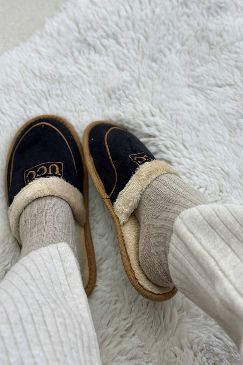 SIMPLE SMALL LOGO WOMEN SLIPPERS BLACK/ E ZEZE - 4