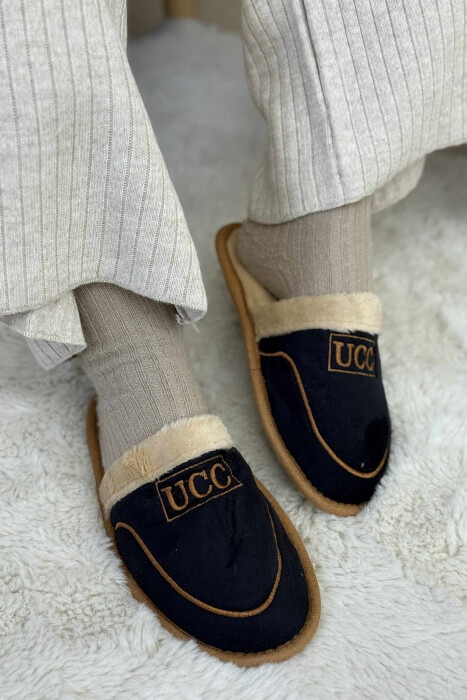 SIMPLE SMALL LOGO WOMEN SLIPPERS BLACK/ E ZEZE - 2