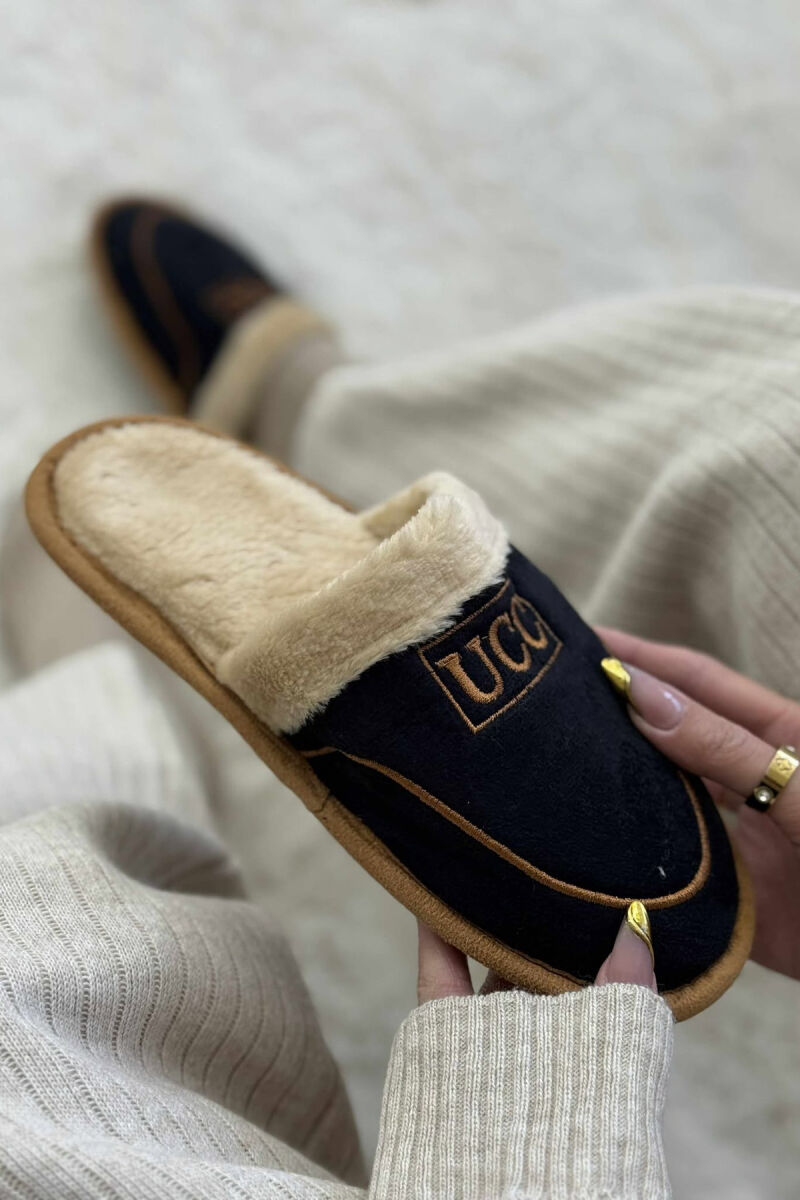 SIMPLE SMALL LOGO WOMEN SLIPPERS BLACK/ E ZEZE - 5