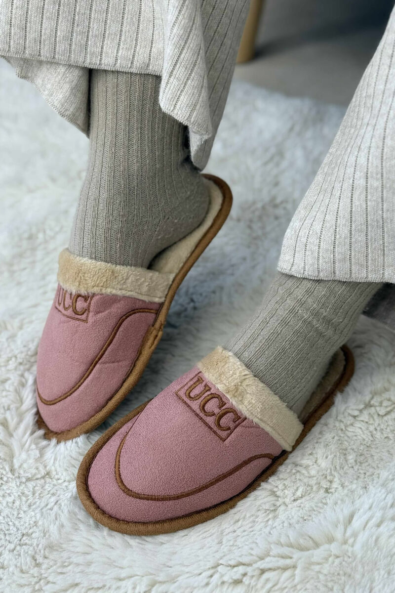 SIMPLE SMALL LOGO WOMEN SLIPPERS PINK/ROZE - 2