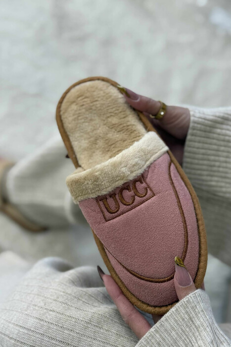 SIMPLE SMALL LOGO WOMEN SLIPPERS PINK/ROZE - 5