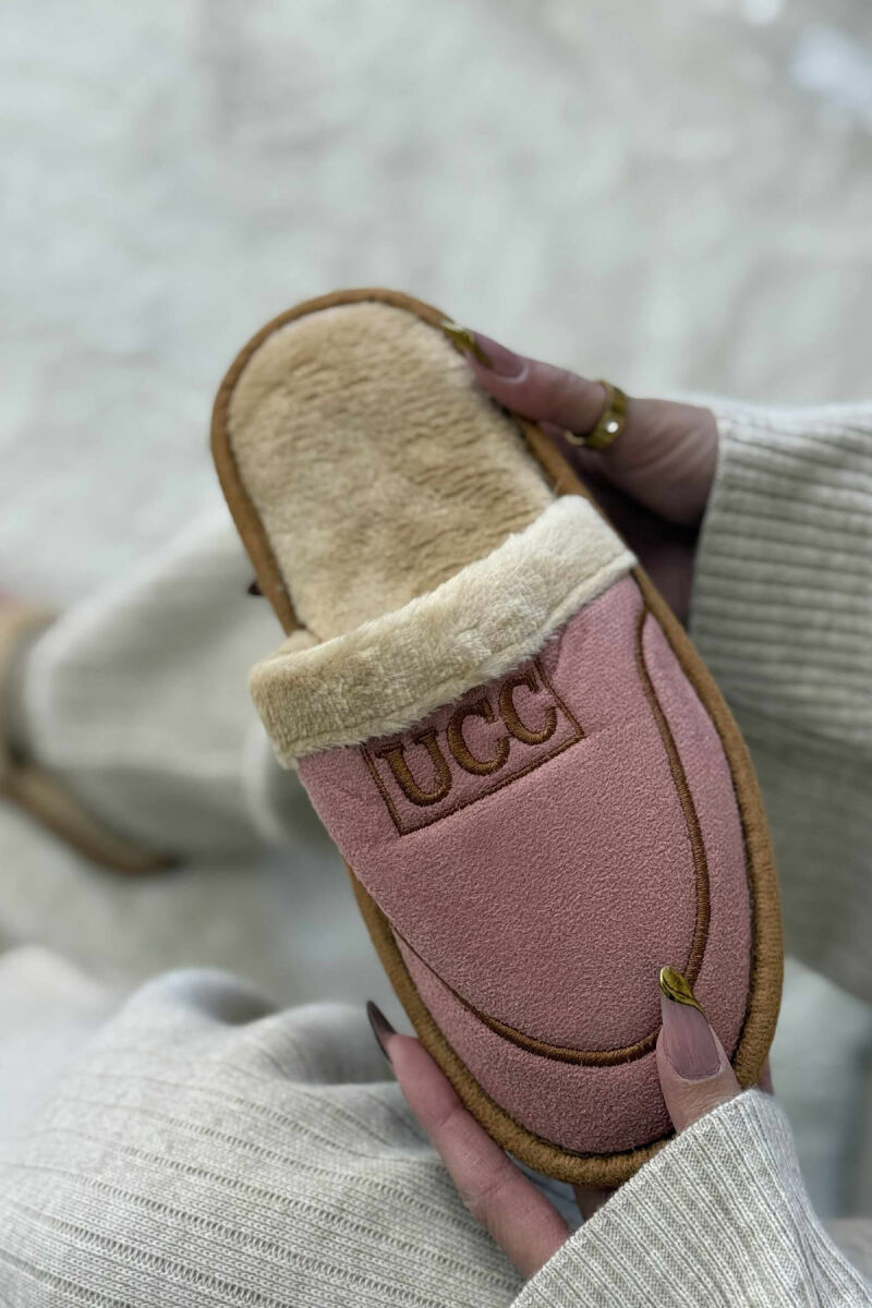 SIMPLE SMALL LOGO WOMEN SLIPPERS PINK/ROZE - 5
