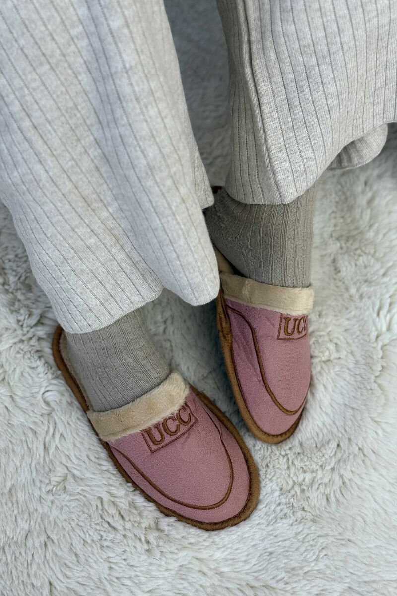 SIMPLE SMALL LOGO WOMEN SLIPPERS PINK/ROZE - 1