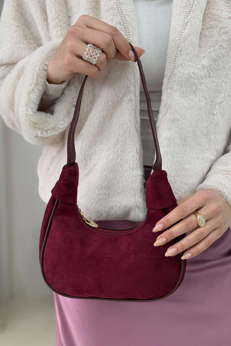 SIMPLE SMALL WOMEN BAG BURGUNDY/VISHNJE - 3