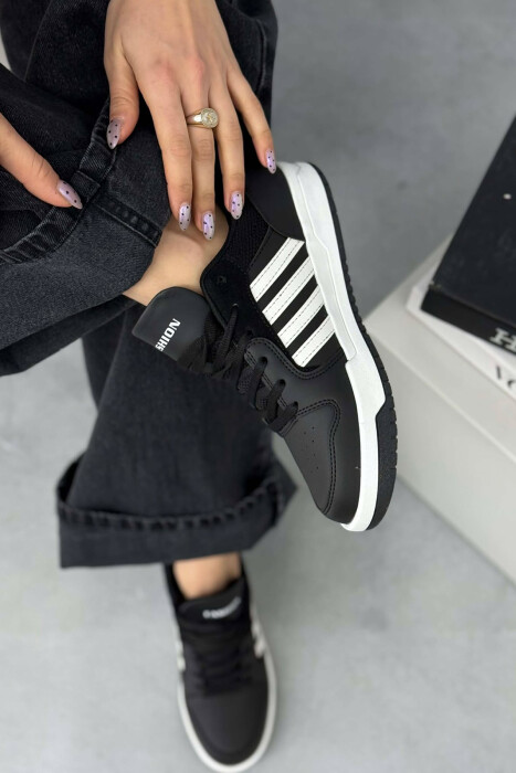 SIMPLE STRIPES WOMEN SNEAKERS BLACK-WHITE/ZEBA - 2