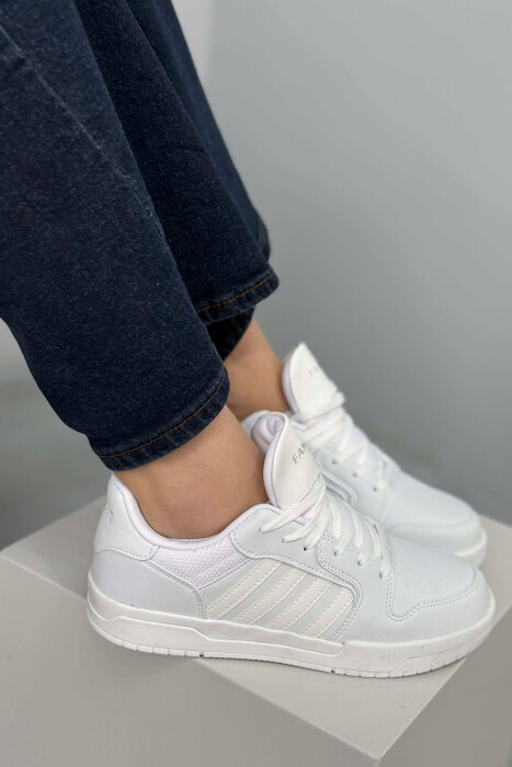 SIMPLE STRIPES WOMEN SNEAKERS WHITE-E BARDHE 