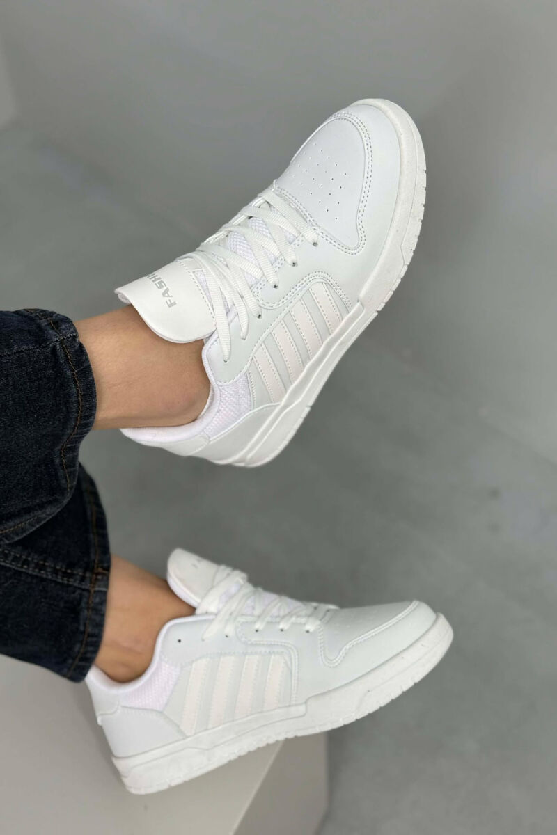 SIMPLE STRIPES WOMEN SNEAKERS WHITE-E BARDHE - 3