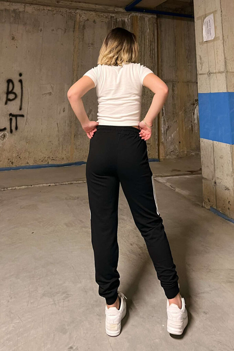 SIMPLE STRIPES WOMEN SWEATPANTS BLACK/ E ZEZE - 6