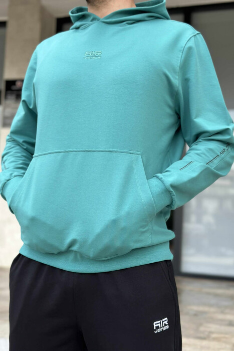 SIMPLE SWEATSHIRT+SWEATPANTS MEN SET BLUE STONE/GK - 2