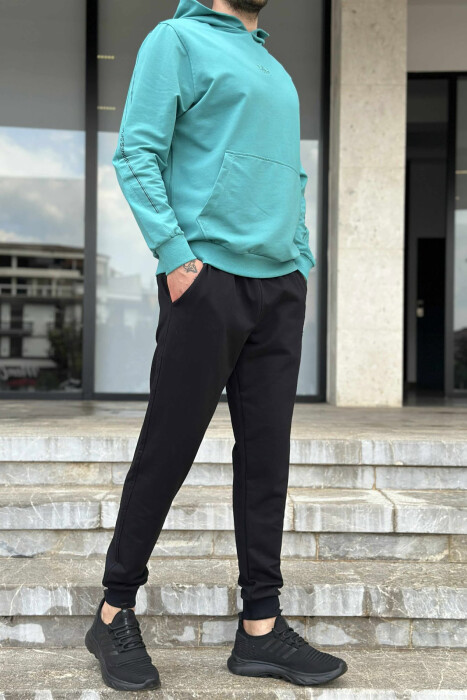 SIMPLE SWEATSHIRT+SWEATPANTS MEN SET BLUE STONE/GK - 5