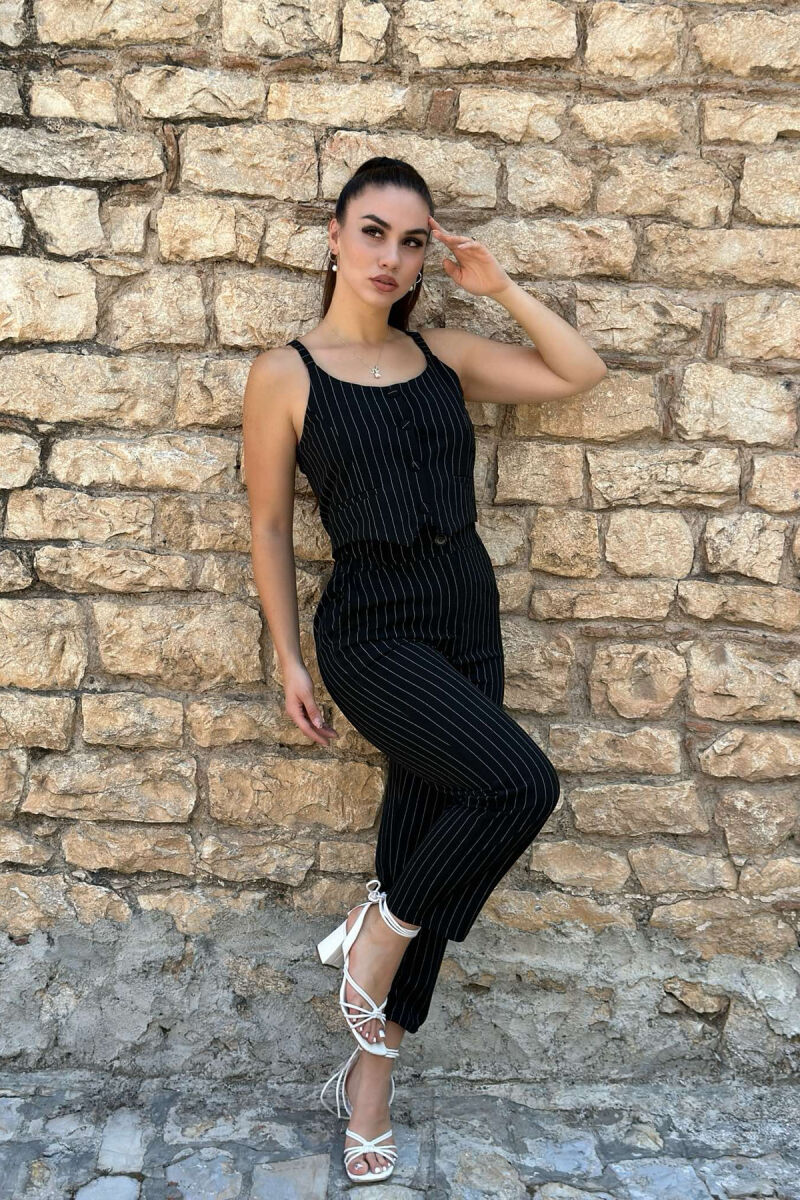 SIMPLE TROUSERS+VEST WOMEN SET BLACK/ E ZEZE - 2