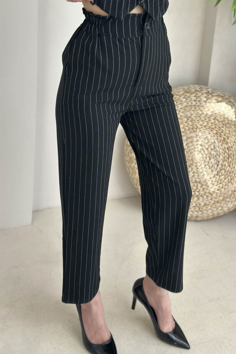 SIMPLE TROUSERS+VEST WOMEN SET BLACK/ E ZEZE - 4