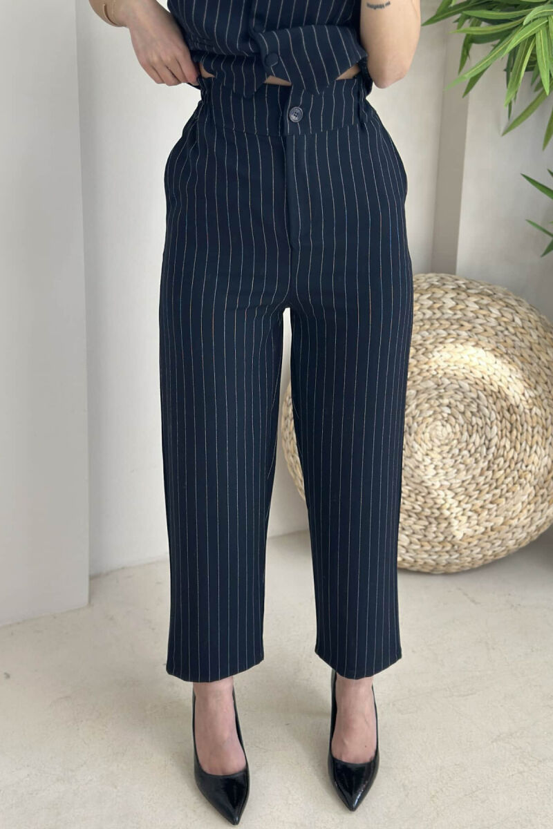 SIMPLE TROUSERS+VEST WOMEN SET BLUE/BLU - 4