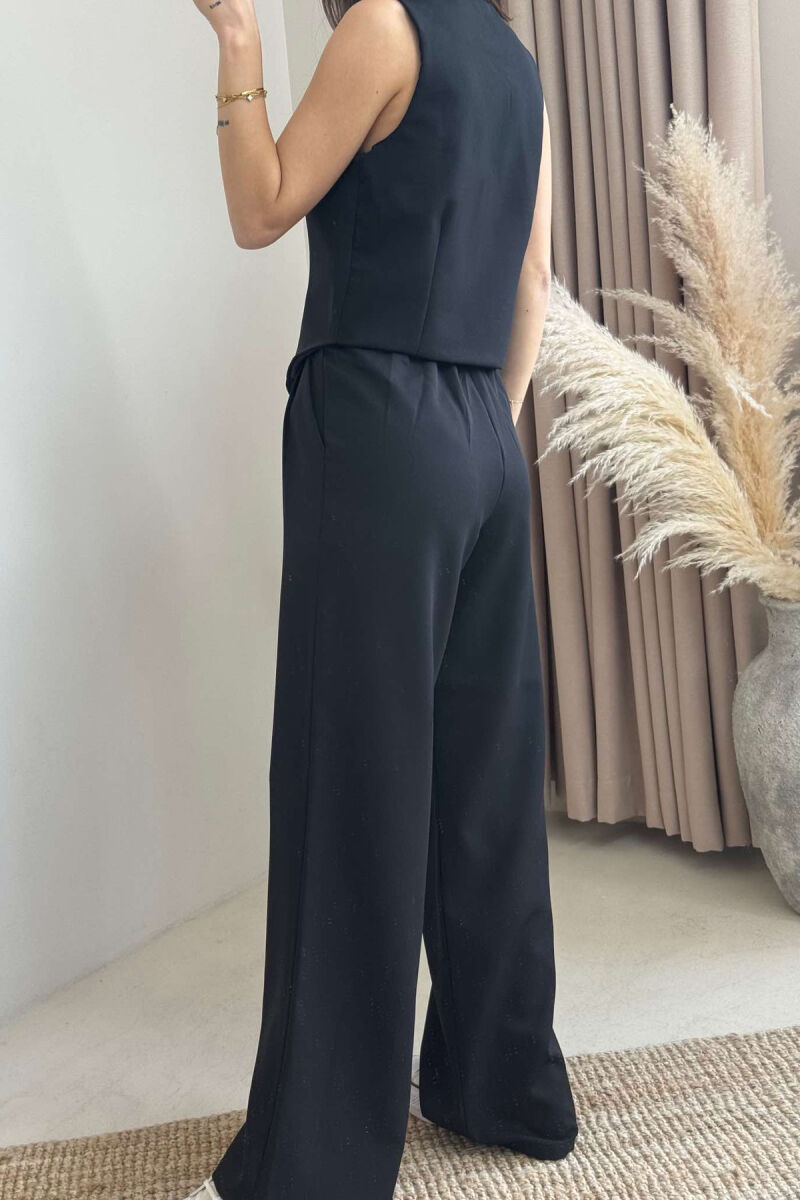 SIMPLE VEST+TROUSERS WOMEN SET BLACK/ E ZEZE - 4