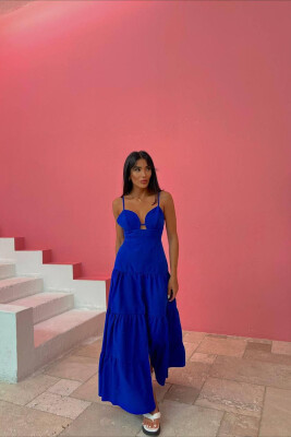 SIMPLE WAVY WOMAN DRESS BLUE/BLU 