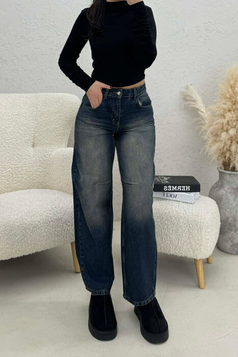 SIMPLE WIDE LEG WOMEN JEANS BLUE/BLU 