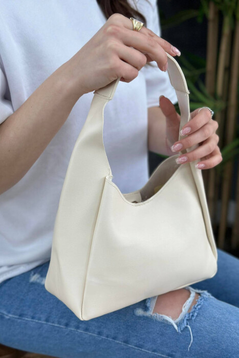 SIMPLE WOMAN BAG CREAM/KREM - 3