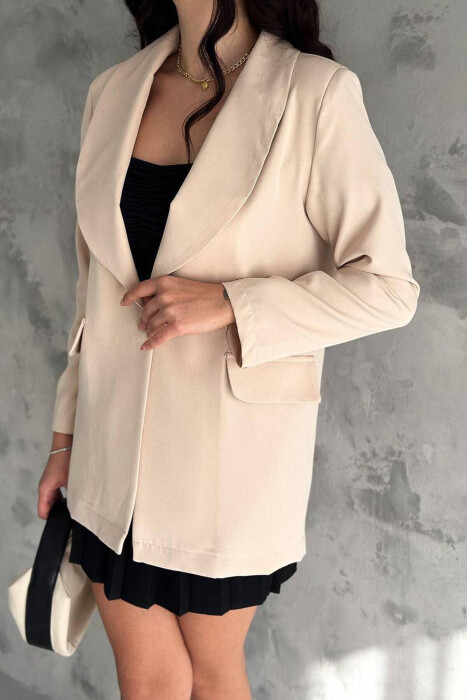 SIMPLE WOMAN JACKET IN BEIGE COLOR - 2