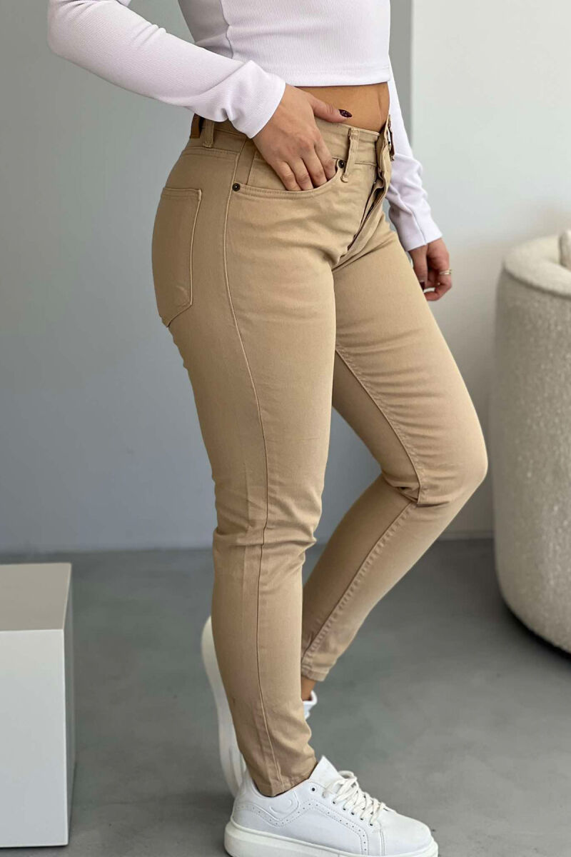 SIMPLE WOMAN JEANS BEIGE/BEZHE - 3