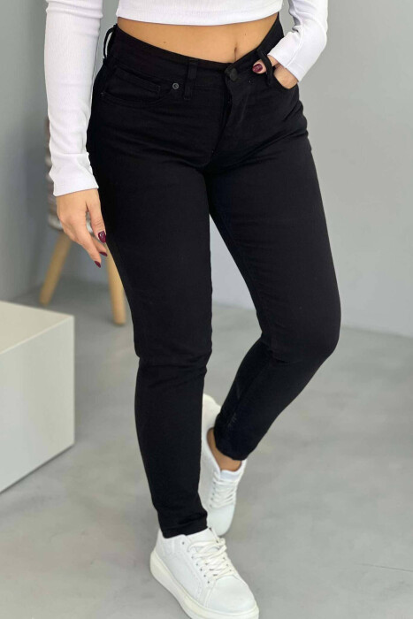 SIMPLE WOMAN JEANS BLACK/ E ZEZE - KLAUDIO FASHION