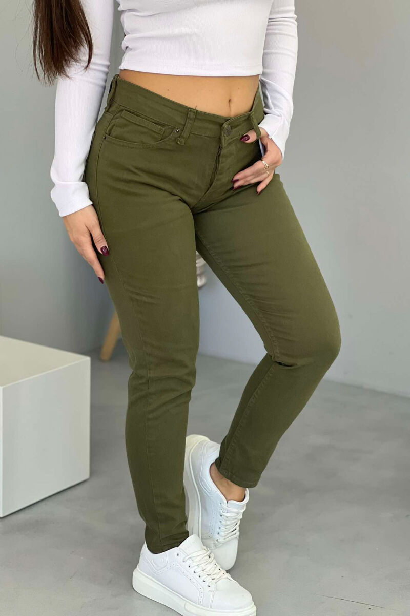 SIMPLE WOMAN JEANS GREEN/JESHILE - 1