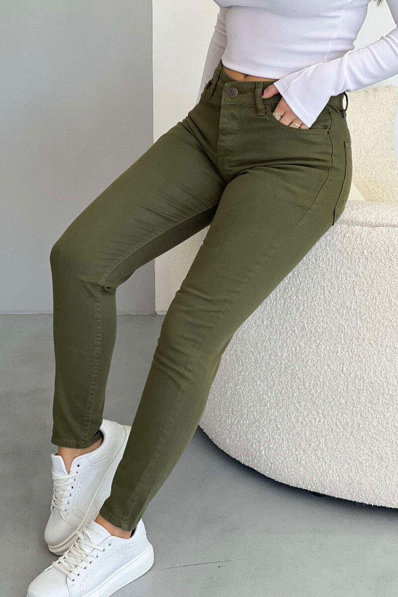 SIMPLE WOMAN JEANS GREEN/JESHILE - 2