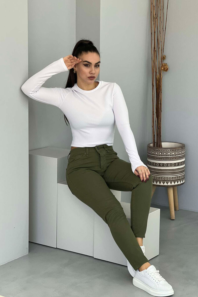 SIMPLE WOMAN JEANS GREEN/JESHILE - 3