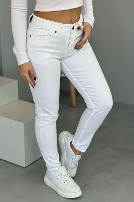 SIMPLE WOMAN JEANS WHITE-E BARDHE 