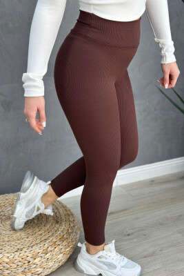 SIMPLE WOMAN LEGGINGS BROWN/KAFE - 2