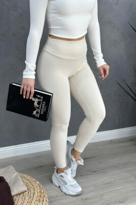 SIMPLE WOMAN LEGGINGS CREAM/KREM 