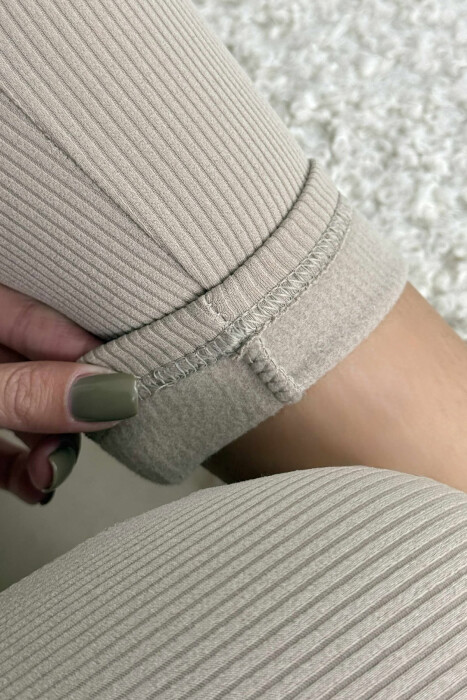 SIMPLE WOMAN LEGGINGS BEIGE/BEZHE - 4