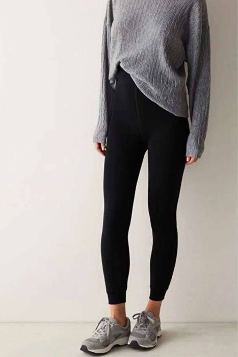 SIMPLE WOMEN LEGGINGS IN BLACK COLOR - 1