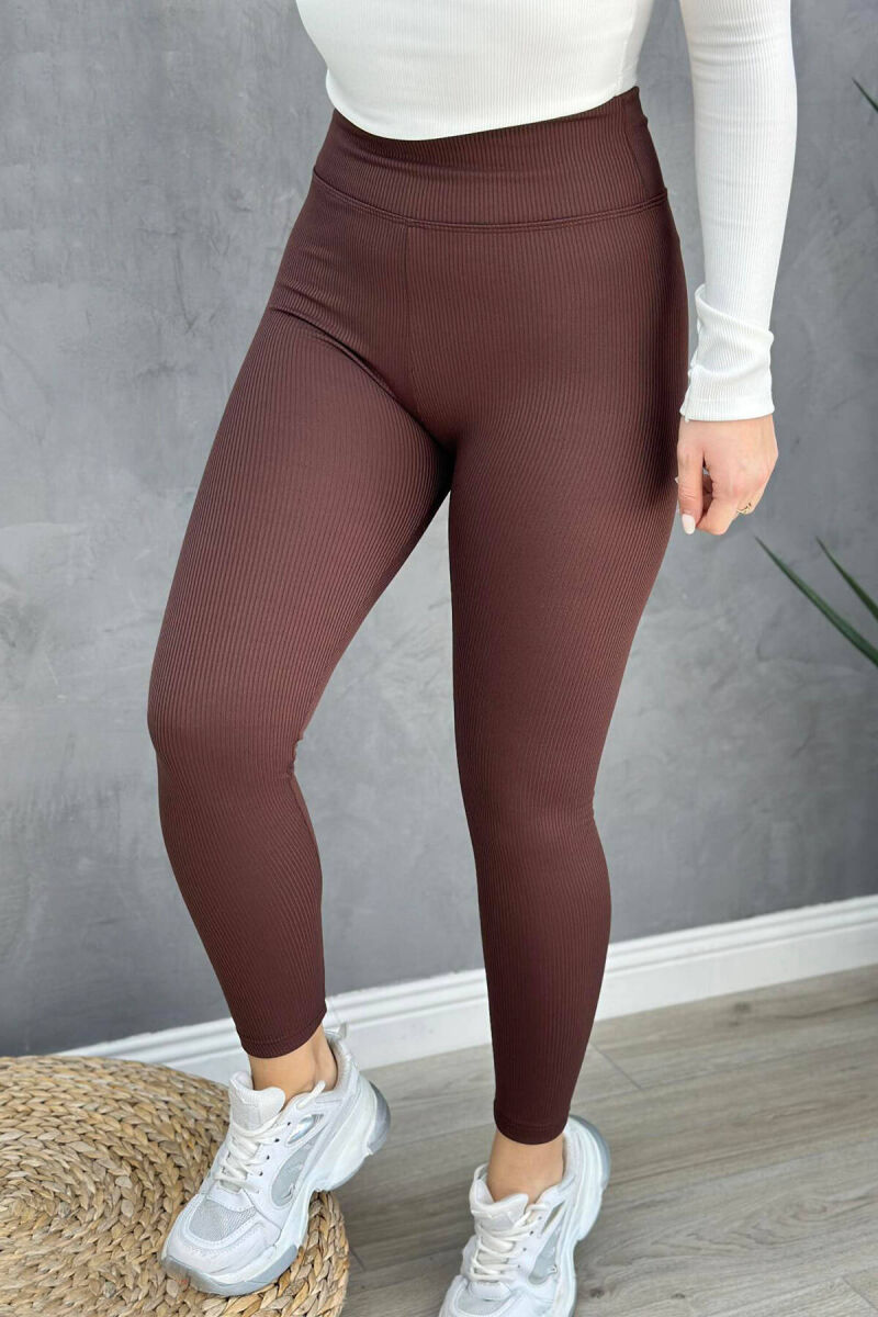 SIMPLE WOMAN LEGGINGS IN BROWN COLOR - 1