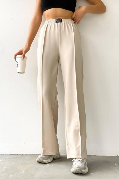 SIMPLE WOMAN PANTS CREAM/KREM - 3