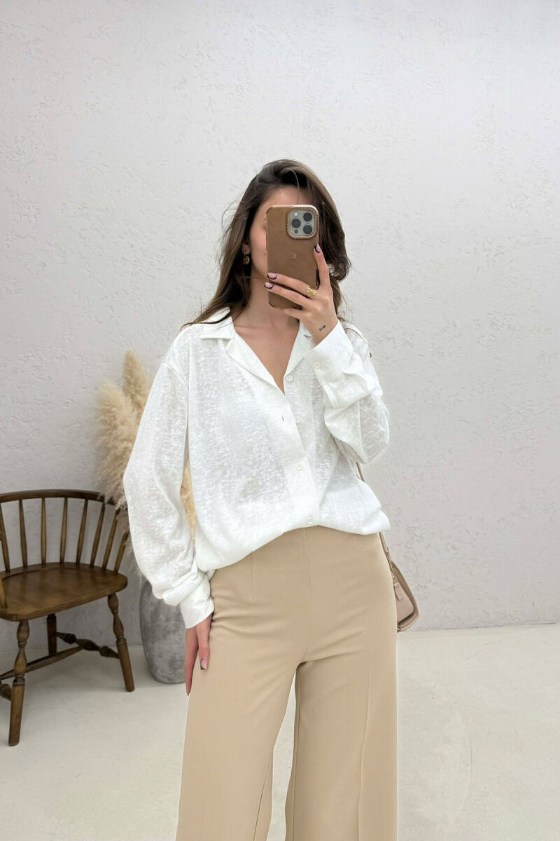 SIMPLE WOMAN SHIRT WHITE-E BARDHE - 1