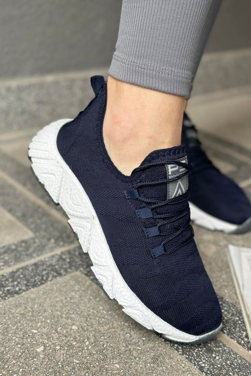 SIMPLE WOMAN SNEAKERS DARK BLUE/BEE - 3