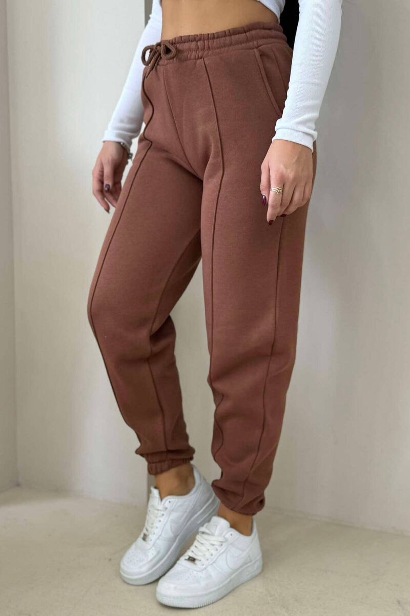 SIMPLE WOMAN SWEARPANTS BROWN/KAFE - 1