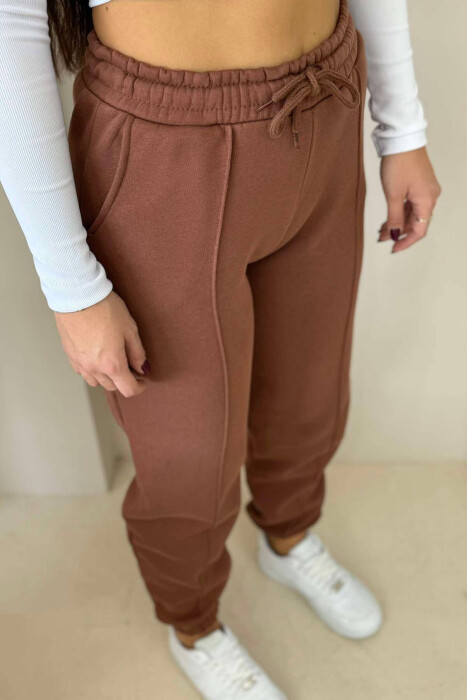 SIMPLE WOMAN SWEARPANTS BROWN/KAFE - 2
