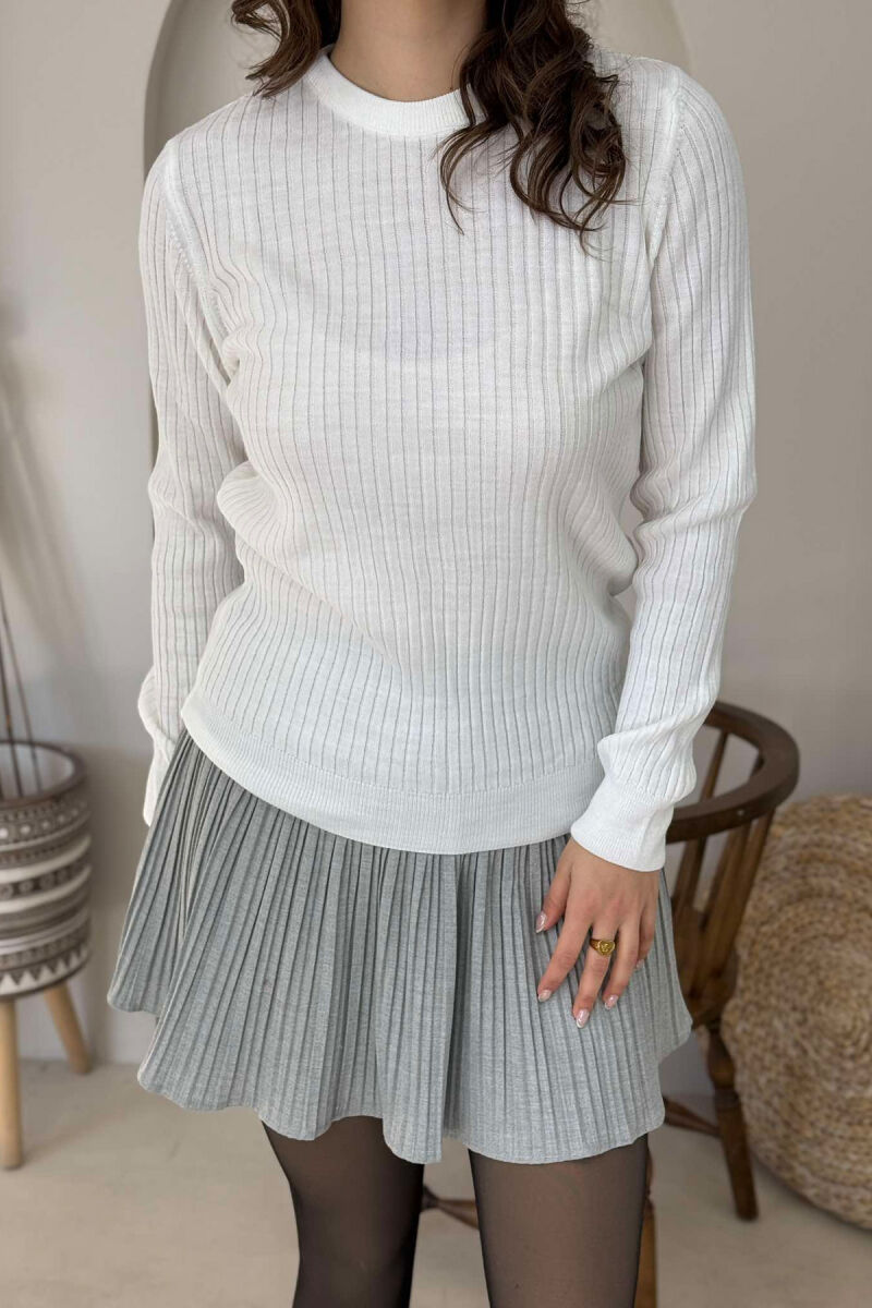 SIMPLE WOMAN SWEATER WHITE-E BARDHE - 4